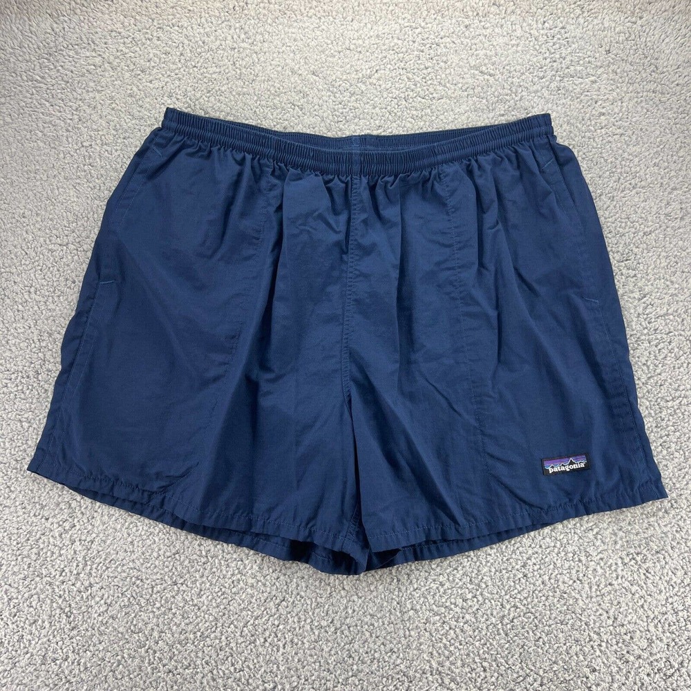Y2K Patagonia Baggies Swim Shorts Mens XL Blue Lined Drawstring Surf Outdoors